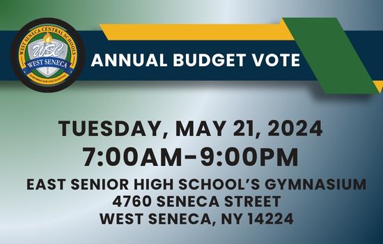 Annual budget vote is 5/21/24 from 7am to 9pm at East Senior's Gym